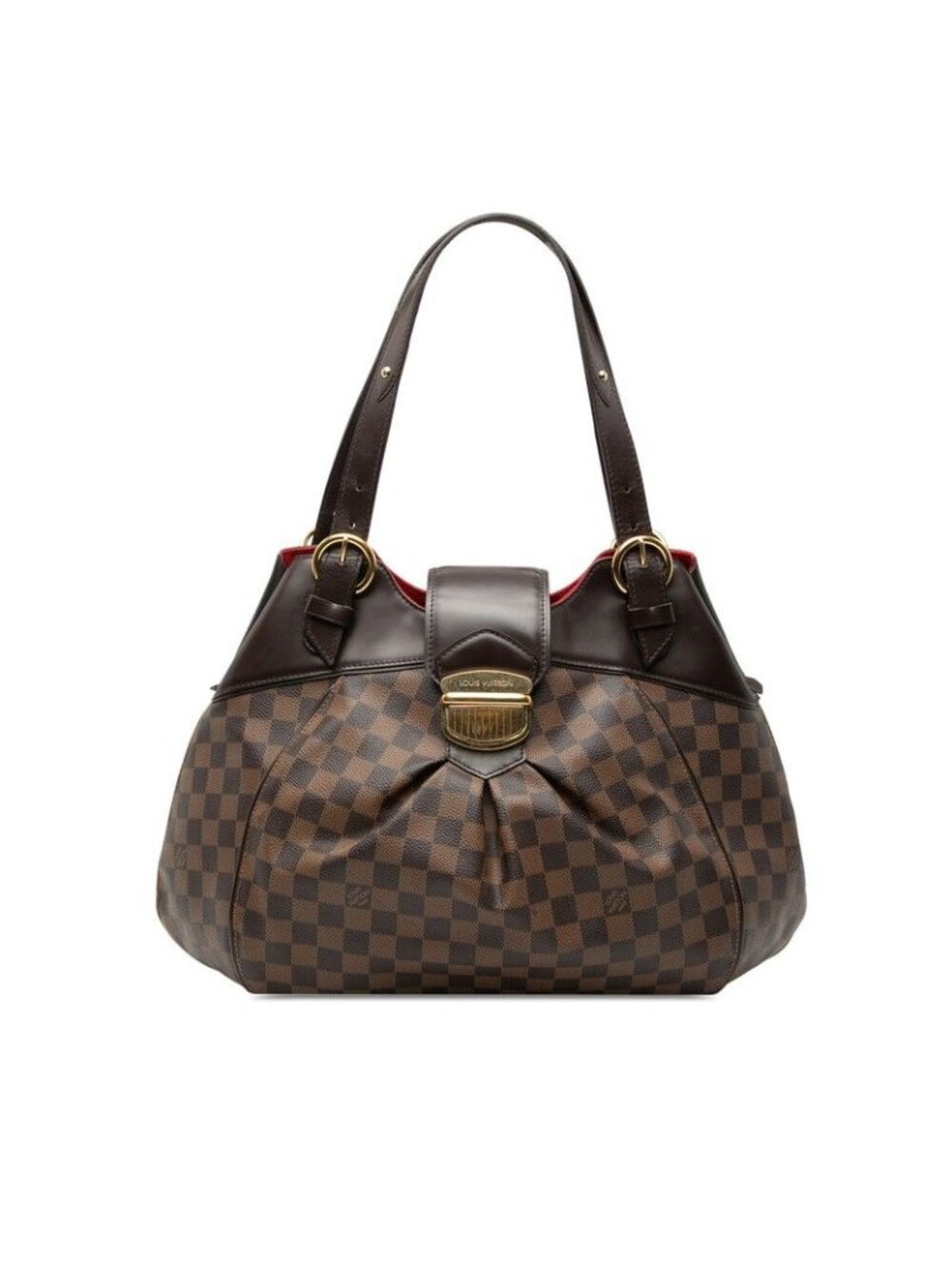 Louis Vuitton Damier Sistina GM Shoulder Bag Brown Leather